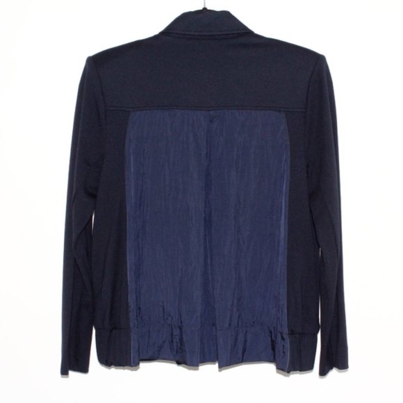 CAbi Chance Navy Blue Asymmetrical Zip-Front Moto Jacket size Medium - Picture 8 of 16